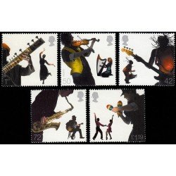 Gran Bretaña 2800/04 2006 Europa Géneros musicales en Gran Bretaña MNH Gran Bretaña 2800/04 2006 Europa Géneros musicales en Gran Bretaña MNH