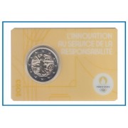 Francia France 2023 Cartera Oficial Coin Card 2€ euros conm. 3a París 2024