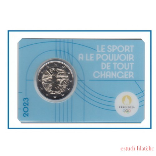 Francia France 2023 Cartera Oficial Coin Card 2€ euros conm. 3az París 2024