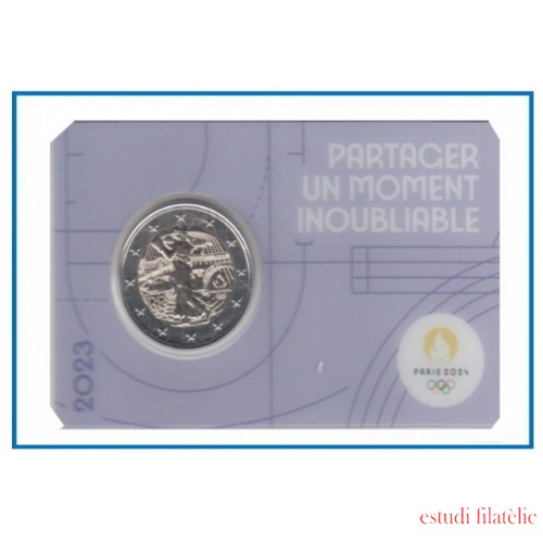 Francia France 2023 Cartera Oficial Coin Card 2€ euros conm. 3l París 2024