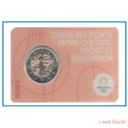 Francia France 2023 Cartera Oficial Coin Card 2€ euros conm. 3r París 2024