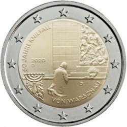 Alemania 2020 2 € euros conm. Aniversario de la Genuflexión ( 5 cecas ) Alemania 2020 2 € euros conm. Aniversario de la Genuflexión ( 5 cecas )