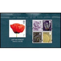 Gran Bretaña HB 60 2008 90 Aniv. del Fin de la Primera Guerra Mundial MNH Gran Bretaña HB 60 2008 90 Aniv. del Fin de la Primera Guerra Mundial MNH
