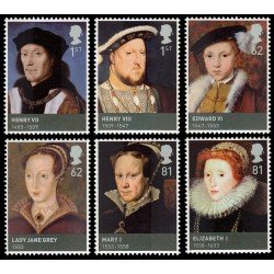 Gran Bretaña 3138/43 2009 Reyes Británicos Dinastía Tudor MNH Gran Bretaña 3138/43 2009 Reyes Británicos Dinastía Tudor MNH