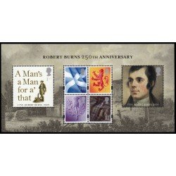 Gran Bretaña HB 61 2009 Literatura Robert Burns MNH