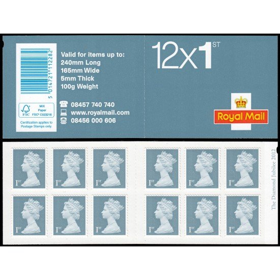 Gran Bretaña 3598 C3598-1 2012 Serie Reina Isabel II Carné MNH Gran Bretaña 3598 C3598-1 2012 Serie Reina Isabel II Carné MNH