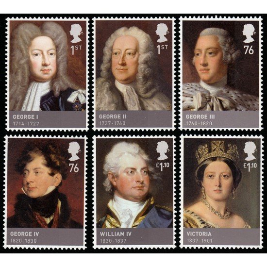 Gran Bretaña 3536/41 2011 Reyes Ireinas de la casa de Hanovre MNH Gran Bretaña 3536/41 2011 Reyes Ireinas de la casa de Hanovre MNH