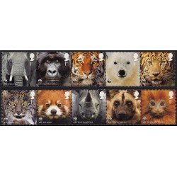 Gran Bretaña 3450/59 2011 WWF Mamíferos salvajes MNH Gran Bretaña 3450/59 2011 WWF Mamíferos salvajes MNH
