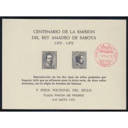 España Spain Hojitas Recuerdo 2 1972 FNMT Tirada 460 300€ Matasello Rojo España Spain Hojitas Recuerdo 2 1972 FNMT Tirada 460 300€ Matasello Rojo