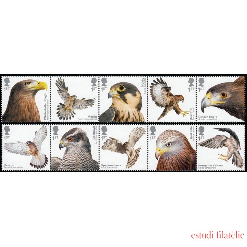 Gran Bretaña 4781/90 2019 Aves nacionales MNH