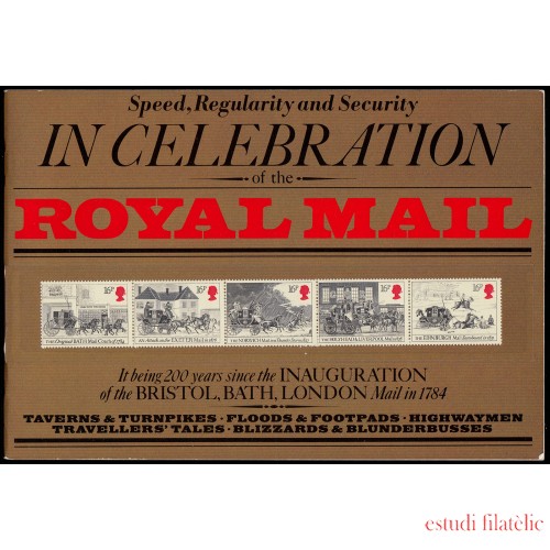 Gran Bretaña 1135/39 1984 200 Aniv. Servicio de Correos Carpeta Oficial MNH