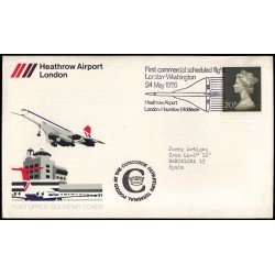 Gran Bretaña 1976 SPD FDC Conocorde departure Sobre primer día Gran Bretaña 1976 SPD FDC Conocorde departure Sobre primer día