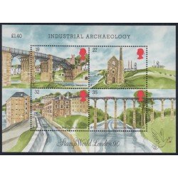 Gran Bretaña HB 5 1989 London 90 Expo. Filatélica Mundial arqueología MNH