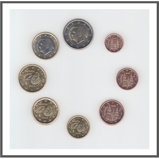 España 2023 Emisión monedas Sistema monetario euro € Tira España 2023 Emisión monedas Sistema monetario euro € Tira