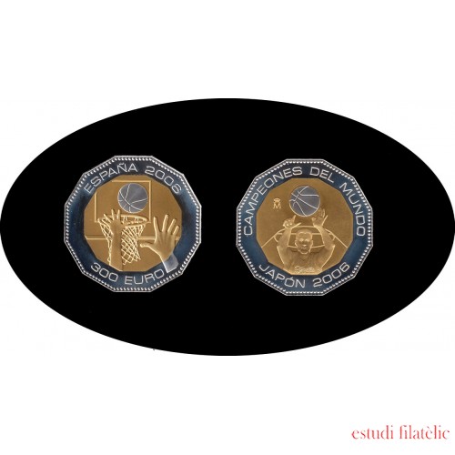 España 2006 300€ Campeones del mundo Japón basket oro gold Tirada: 2000
