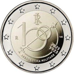 Italia 2023 2 € euros conmemorativos Fuerza Aérea Italiana Italia 2023 2 € euros conmemorativos Fuerza Aérea Italiana