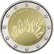 Lituania 2023 2 € euros conmemorativos Juntos con Ucrania