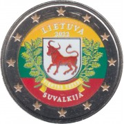 Lituania 2022 2 € euros conmemorativos Color Suvalkija