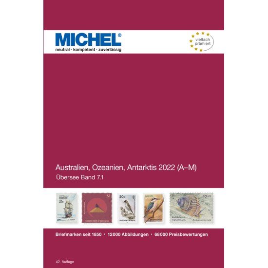 MICHEL Übersee-Katalog Australien, Ozeanien, Antarktis 2022, Band 1 A-M (ÜK 7.1) MICHEL Übersee-Katalog Australien, Ozeanien, Antarktis 2022, Band 1 A-M (ÜK 7.1)