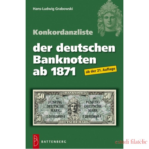 Die deutschen Banknoten ab 1871 (2021) inkl. Konkordanzliste 