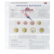 Lindner 1109-23 Hoja pre-impresa karat EURO para series de monedas de curso: NUEVOS PAÍSES DEL EURO: Croacia