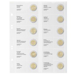 Lindner MU2E29 Hojas individuales pre-impresas para monedas de 2 Euros