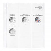 Lindner 1520-22 Hoja pre-impresa karat para monedas de plata de 20 euros Alemania 2022 