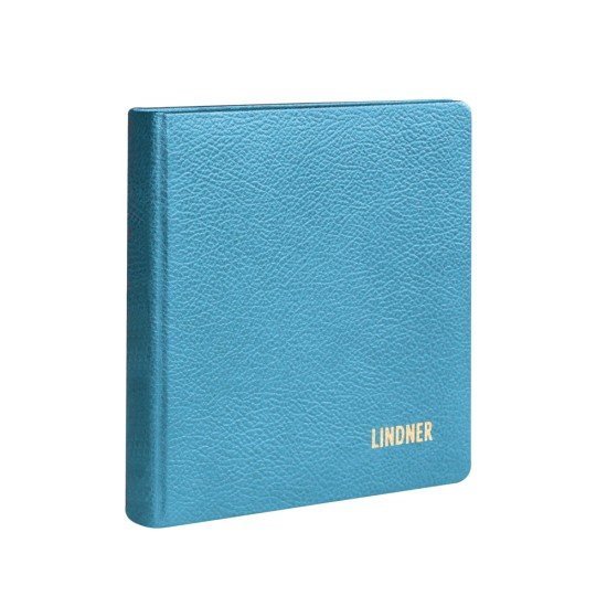Lindner 1106L-B Tapa de anillas DE CUERO karat para monedas, vacio - en color azul Lindner 1106L-B Tapa de anillas DE CUERO karat para monedas, vacio - en color azul