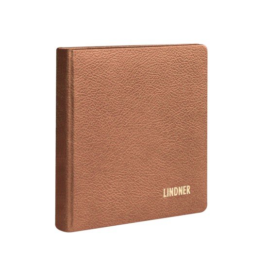 Lindner 1106L-H Tapa de anillas DE CUERO karat para monedas, vacio - en color marrón claro Lindner 1106L-H Tapa de anillas DE CUERO karat para monedas, vacio - en color marrón claro