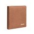Lindner 1106L-H Tapa de anillas DE CUERO karat para monedas, vacio - en color marrón claro