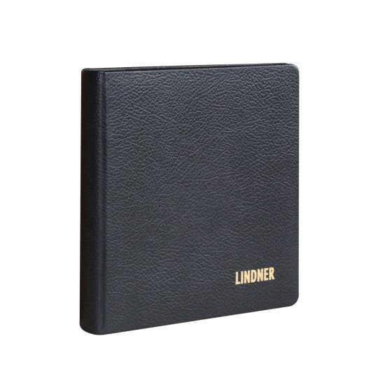 Lindner 1106L-S Tapa de anillas DE CUERO karat para monedas, vacio - en color negro Lindner 1106L-S Tapa de anillas DE CUERO karat para monedas, vacio - en color negro