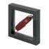 Lindner 4836-S_T Marco para objetos NIMBUS ECO 100, 100 x 100 mm (interior), negro