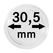 Lindner 2250305P Cápsulas para monedas, diámetro interno 30,5 mm. Paquete de 10 