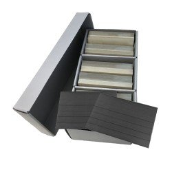 Lindner S4802B Caja de archivo PRESTO A5 equipada con 600 fichas en formato 210 x 148 mm con 5 tiras Lindner S4802B Caja de archivo PRESTO A5 equipada con 600 fichas en formato 210 x 148 mm con 5 tiras