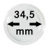 Lindner 2250345P Cápsulas para monedas, diámetro interno 34,5 mm. Paquete de 10 unidades