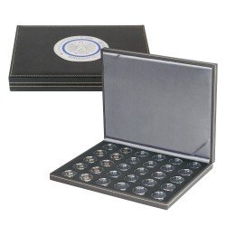 Lindner SO2364BS-2K EDICIÓN ESPECIAL - Estuche para monedas NERA M BLACK SAMT para 30 monedas de 5 € de Alemania encapsuladas incl. cápsulas Lindner SO2364BS-2K EDICIÓN ESPECIAL - Estuche para monedas NERA M BLACK SAMT para 30 monedas de 5 € de Alemania encapsuladas incl. cápsulas