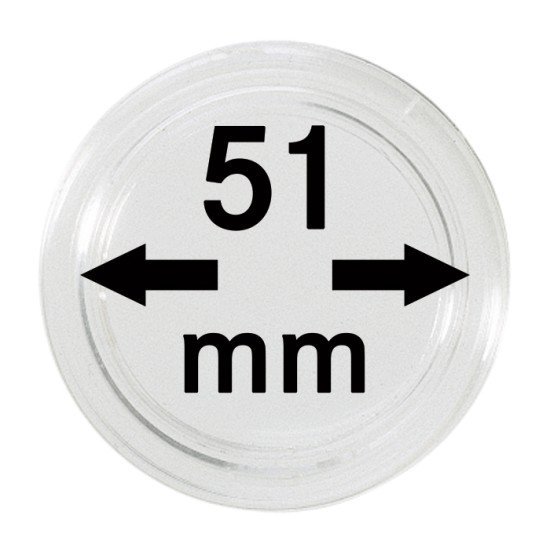 Lindner 2251051 Cápsulas para monedas, diámetro interno 51 mm. Paquete de 100 unidades Lindner 2251051 Cápsulas para monedas, diámetro interno 51 mm. Paquete de 100 unidades