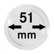 Lindner 2250051P Cápsulas para monedas, diámetro interno 51 mm. Paquete de 10 unidades 