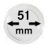 Lindner 2250051P Cápsulas para monedas, diámetro interno 51 mm. Paquete de 10 unidades