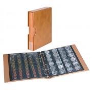 Lindner S1406M-H  Álbum RONDO con 5 hojas para monedas incl. estuche, marrón 