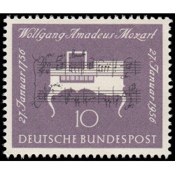 Alemania Federal Germany 105 1956 Bicentenario del nacimiento de Mozart MNH Alemania Federal Germany 105 1956 Bicentenario del nacimiento de Mozart MNH