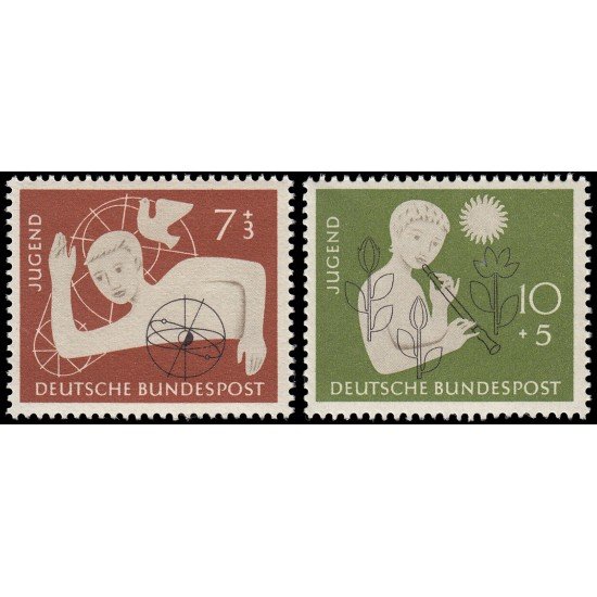 Alemania Federal Germany 111/12 1956 A favor de la juventud MNH