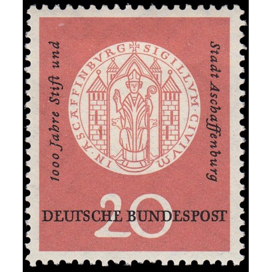 Alemania Federal Germany 134 1957 Milenario de la ciudad de Aschaffenburg MH