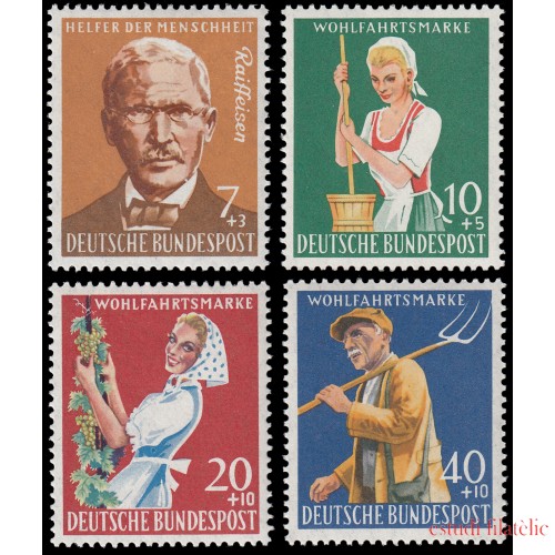 Alemania Federal Germany 168/71 1958 Al servicio de la humanidad Personajes diversos MNH