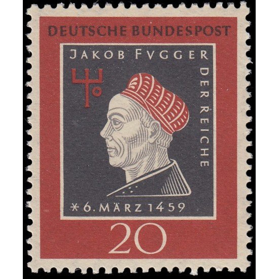 Alemania Federal Germany 178 1958 5º Cent. de Jakob Fugger el Rico MNH