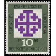 Alemania Federal Germany 187 1959 Día de la Iglesia Evangelista alemana MNH
