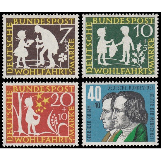 Alemania Federal Germany 195/98 1959 Personajes diversos MNH Alemania Federal Germany 195/98 1959 Personajes diversos MNH