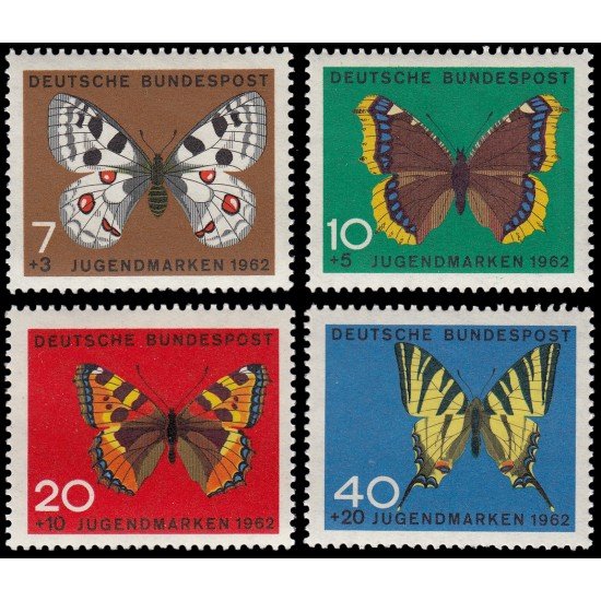 Alemania Federal Germany 248/51 1962 Sorteo a favor de la juventud MNH