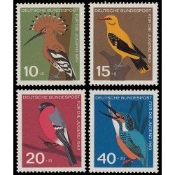 Alemania Federal Germany 273/76 1963 Sorteo a favor de la juventud Aves MNH Alemania Federal Germany 273/76 1963 Sorteo a favor de la juventud Aves MNH