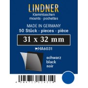 Lindner HA6031 paquetes protectores 31 x 32 negros 50 estuches